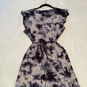 Black and white tie dye dress